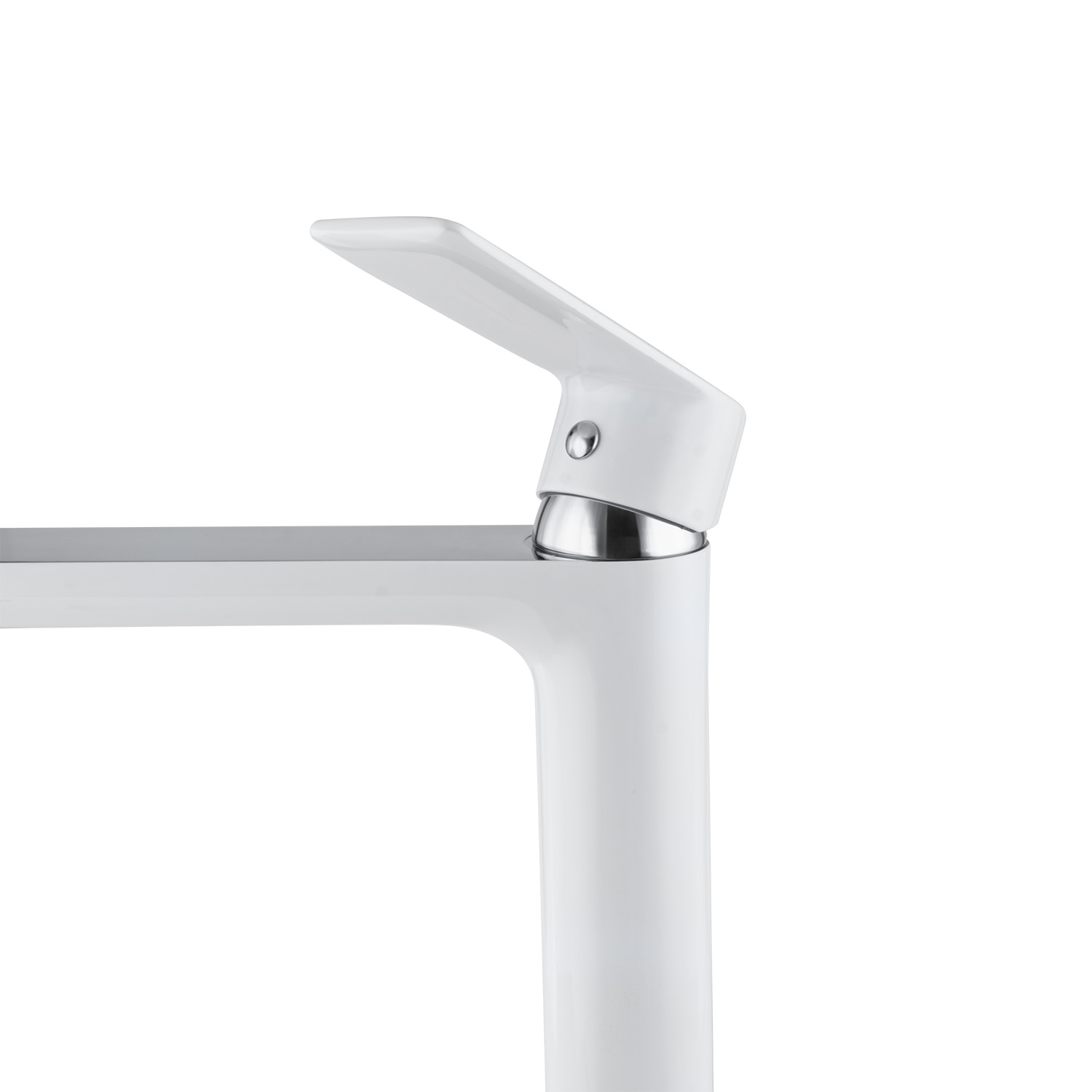 Umyvadlová baterie MIXXUS PREMIUM ALEX 001 HIGH (NUT) WHITE-CHROME, bílý-chrom