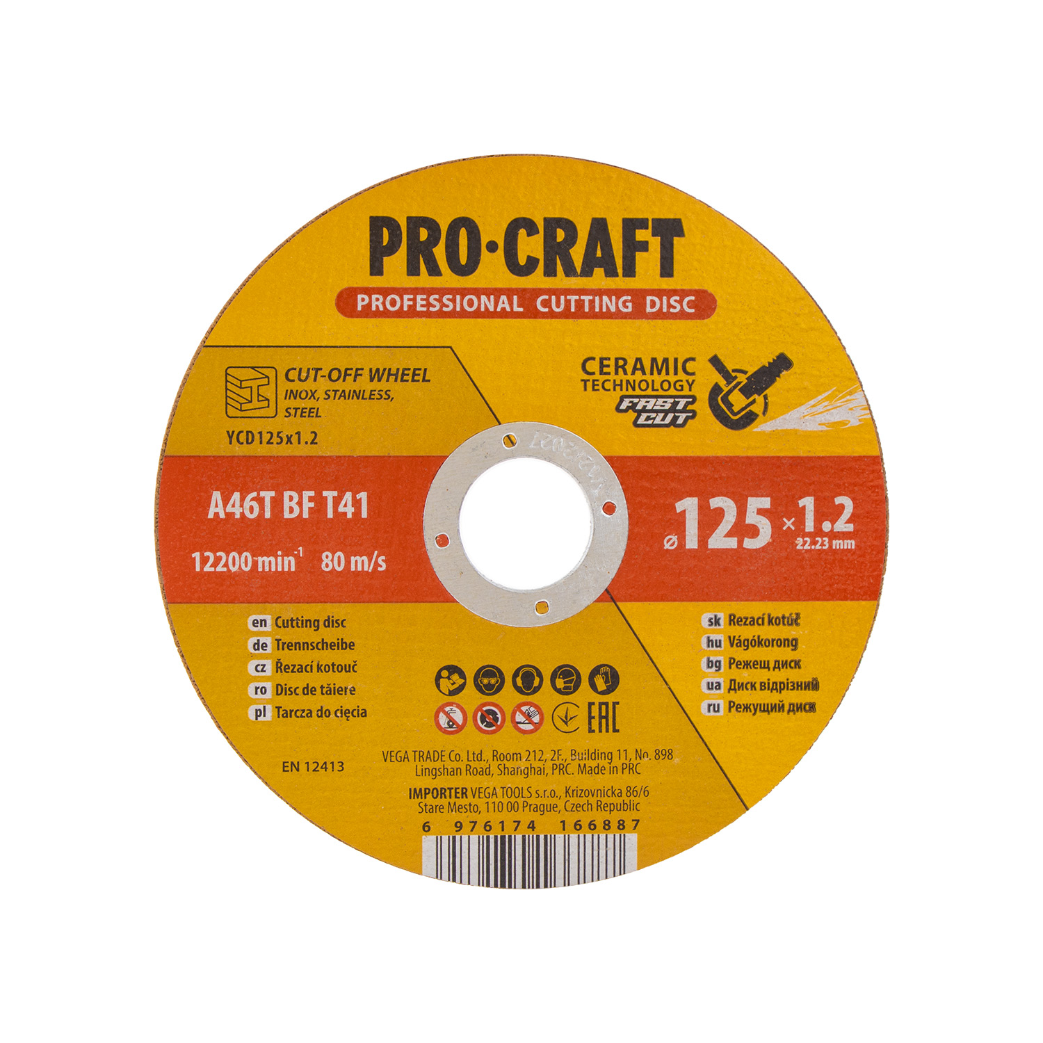 Keramický řezný kotouč Procraft YСD125x1.2