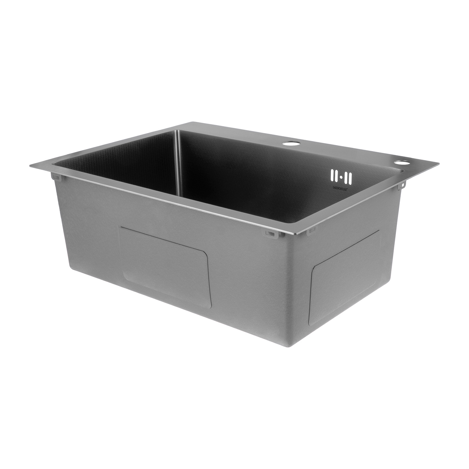 Nerezový dřez MIXXUS MH6050 DECOR GRAPHITE se sifonem, grafitový