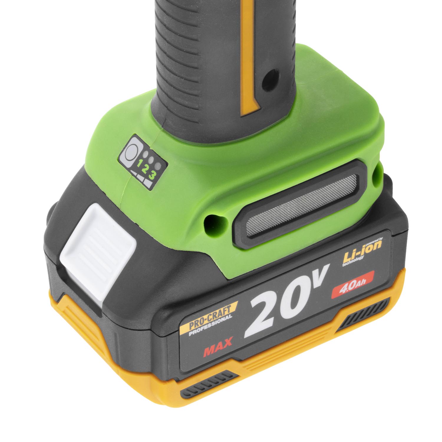 Aku úhlová bruska Procraft PWА220, 125mm