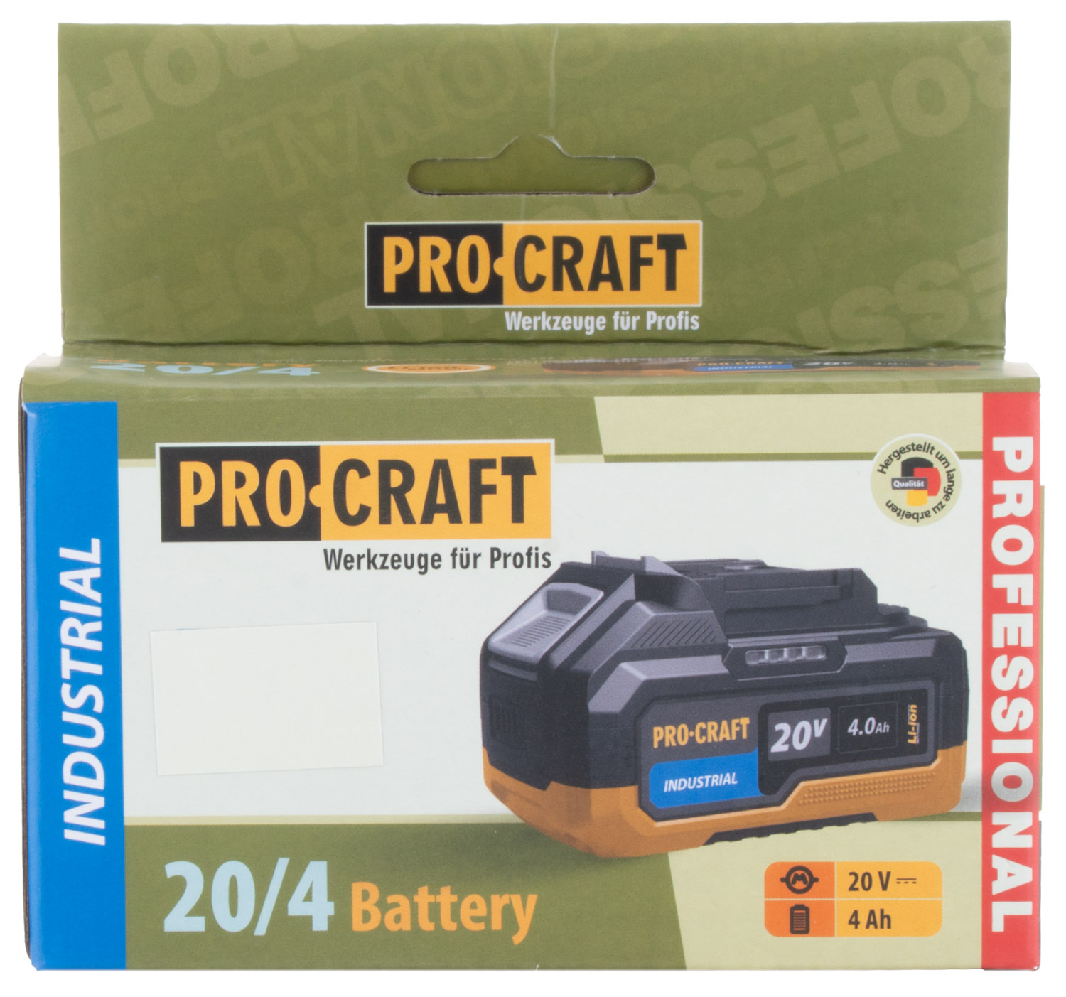 Sada aku rázový utahovák Procraft Industrial IW550A  + baterie 20/4 Industrial a nabíječka C20/2