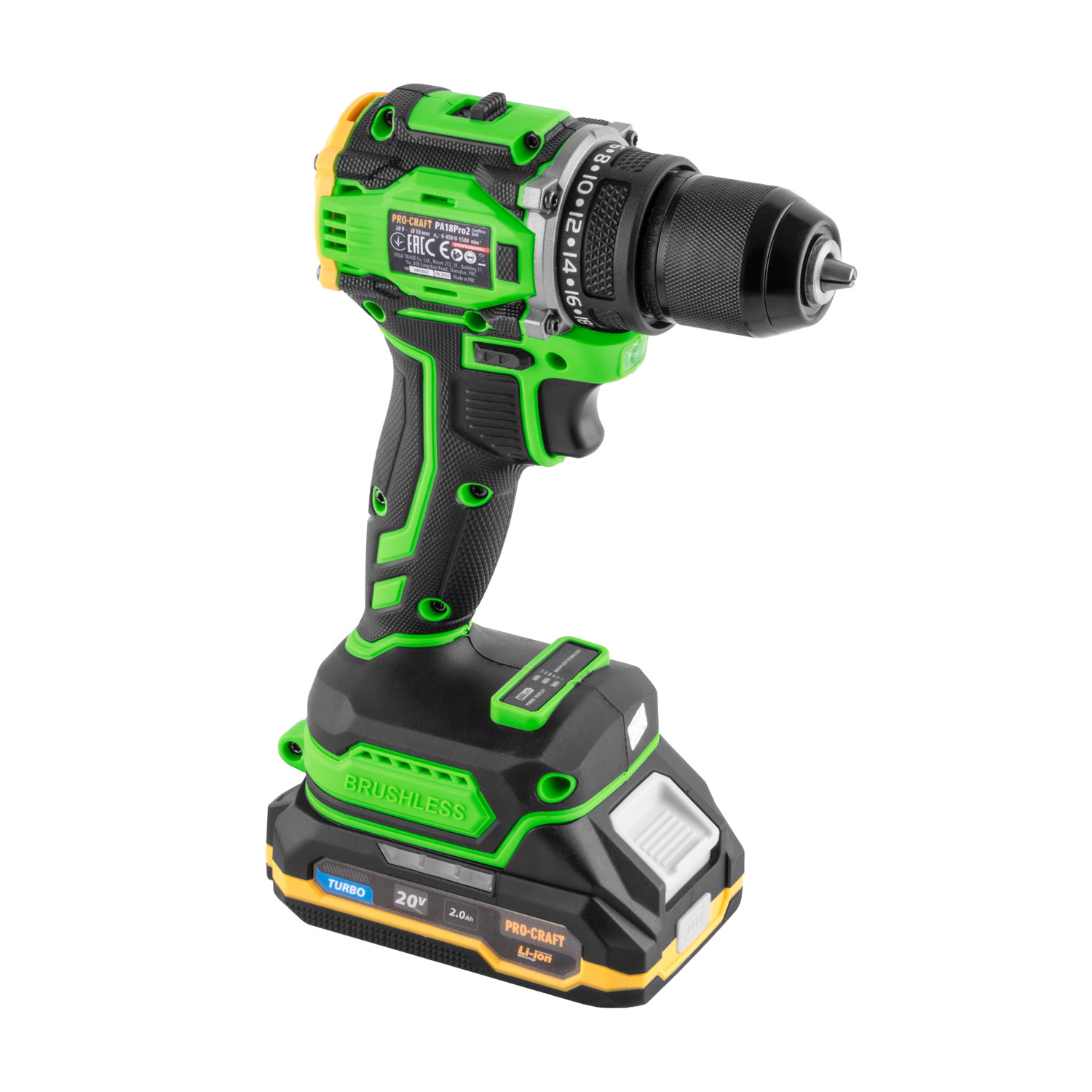 Aku vrtací šroubovák Procraft PA18Pro2 + sada bitů