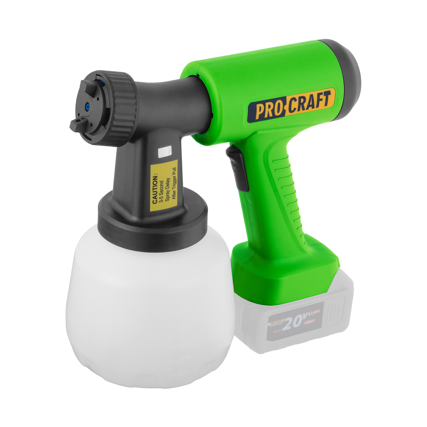 Aku stříkací pistole Procraft PSE22bb s funkcí ofukování (bez baterie a nabíječky)