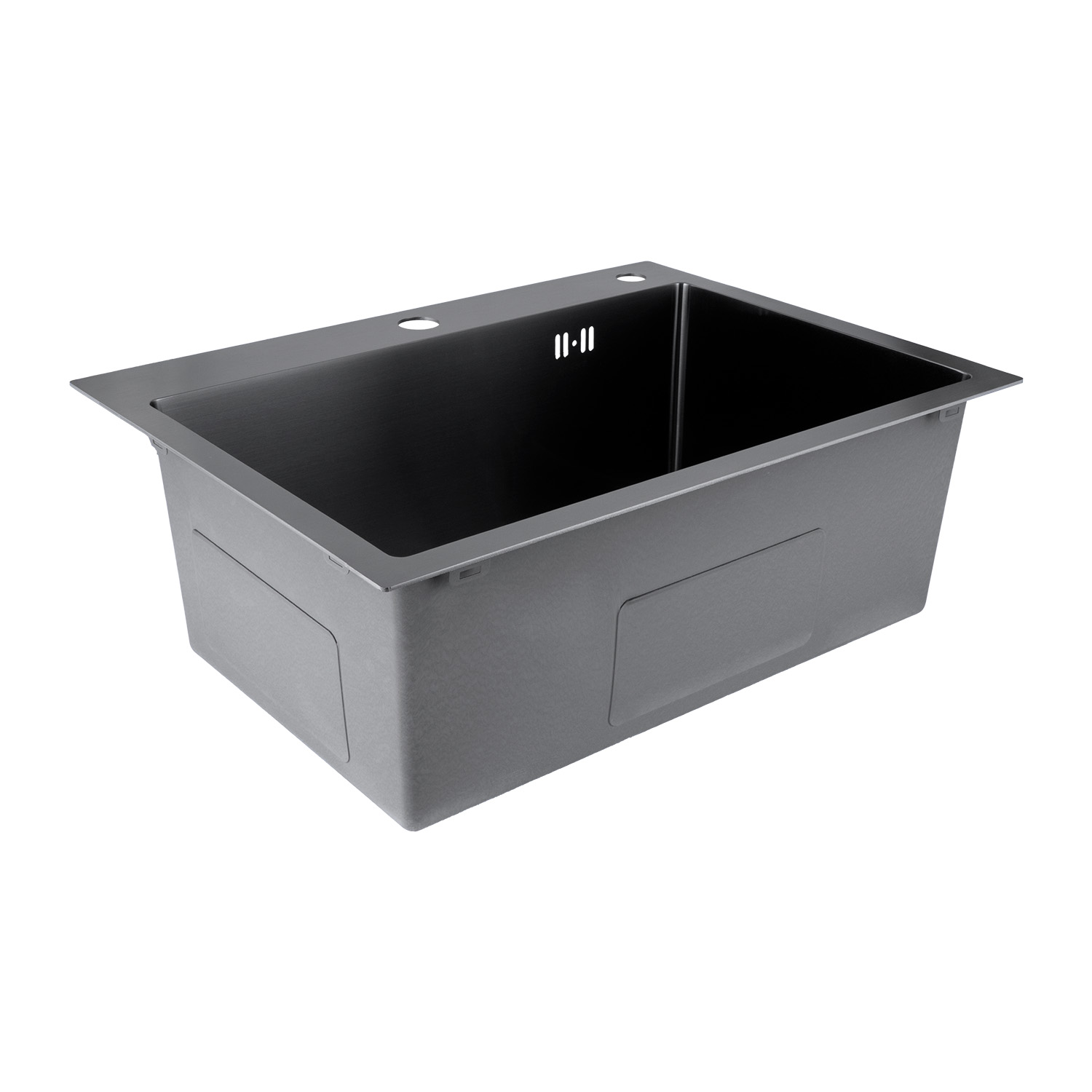 Nerezový dřez MIXXUS MH5843 DECOR GRAPHITE se sifonem, grafitový