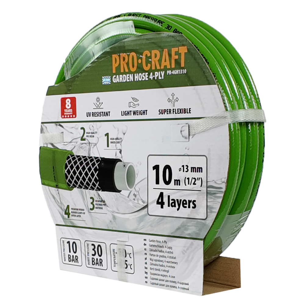 Záhradná hadica Procraft PR-4GH1310 4-vrstvová, 1/2" 10 m | PR-4GH1310
