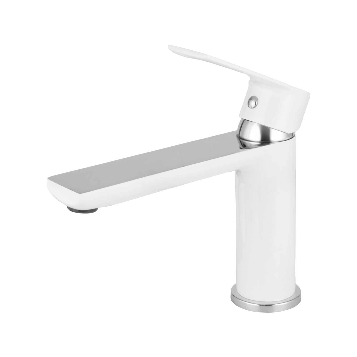Umyvadlová baterie MIXXUS PREMIUM ALEX 001 LONG (NUT) WHITE-CHROME, bílý-chrom