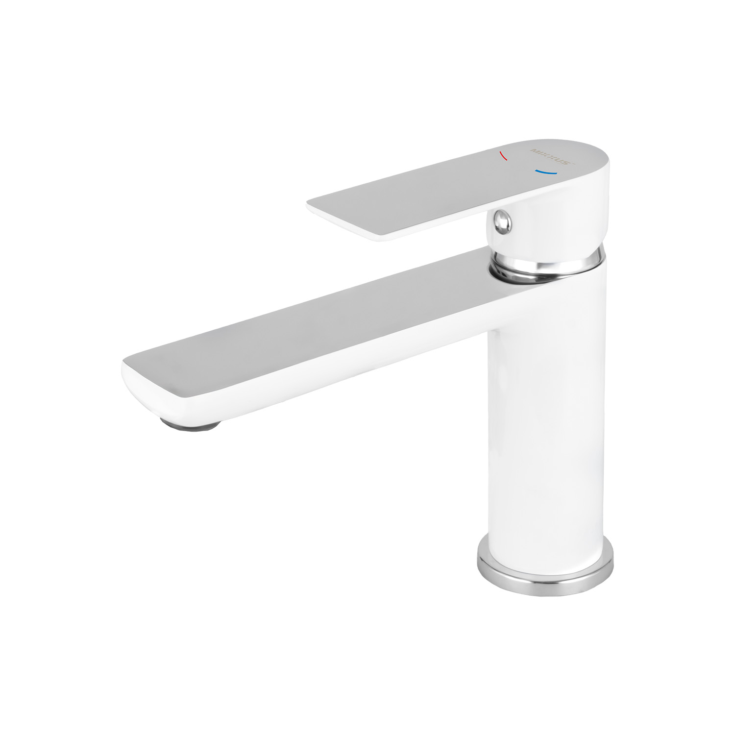 Umyvadlová baterie MIXXUS PREMIUM ALEX 001 LONG (NUT) WHITE-CHROME, bílý-chrom