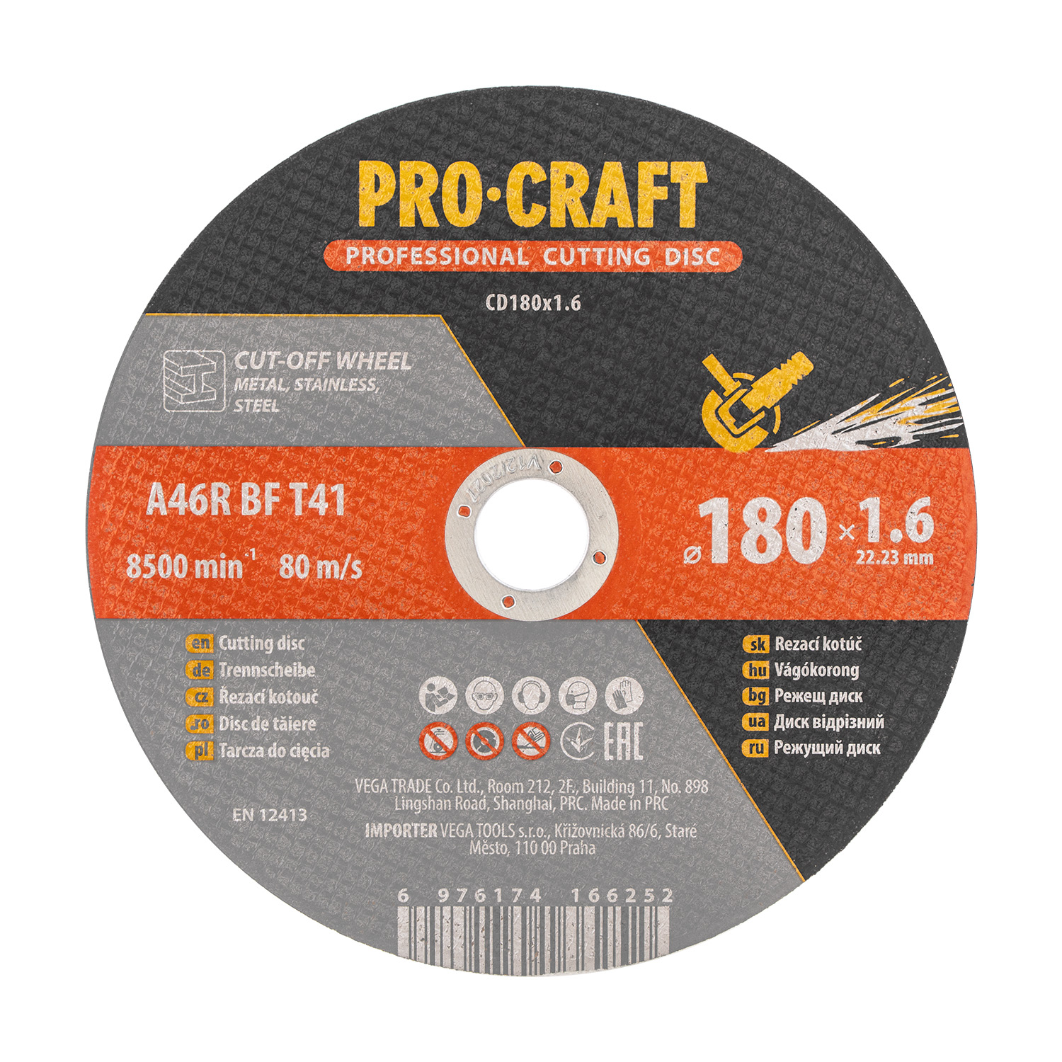 Řezný kotouč Procraft CD180x1.6