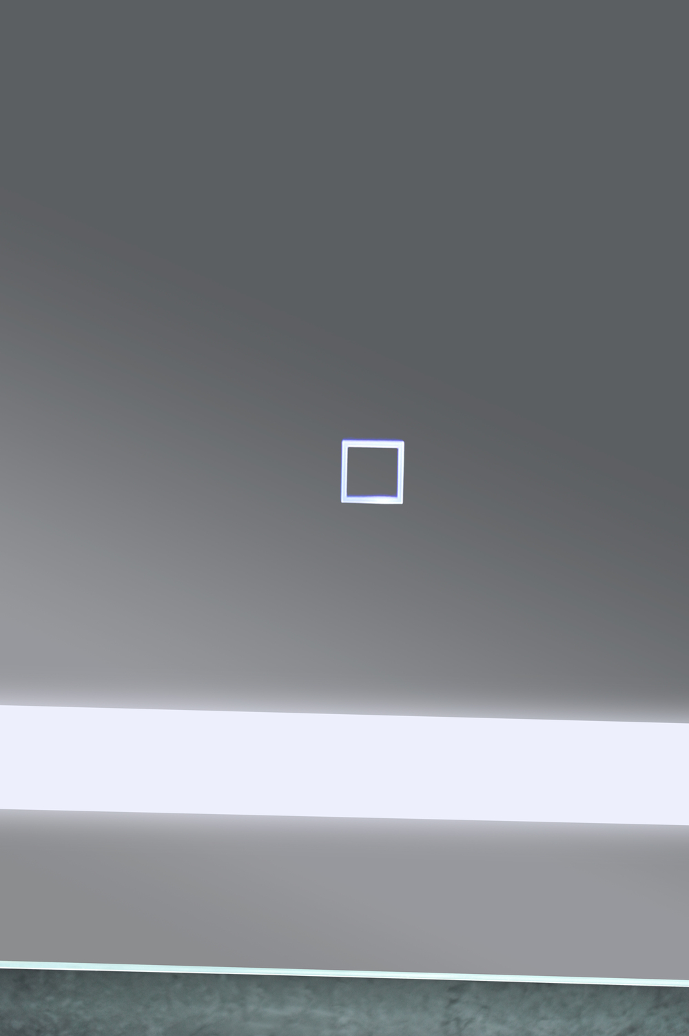Koupelnové zrcadlo s LED osvětlením, protizamlžovací funkcí a regulací jasu, MR08-80×60-REVERSE Tall
