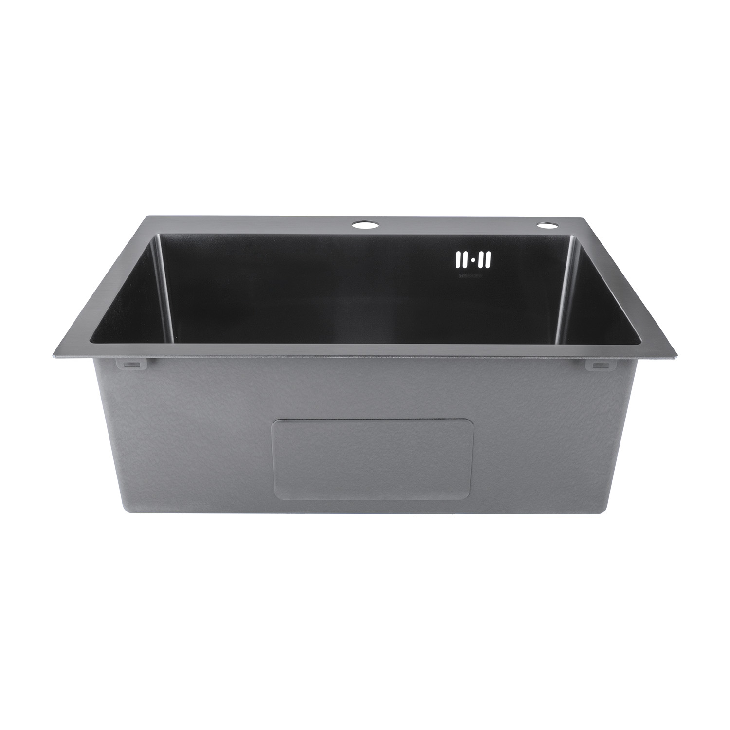 Nerezový dřez MIXXUS MH5843 DECOR GRAPHITE se sifonem, grafitový
