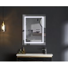 Procraft | Koupelnové zrcadlo s LED osvětlením, protizamlžovací funkcí a regulací jasu, MR08-80×60-REVERSE Tall | MR08-80×60-REVERSE Tall