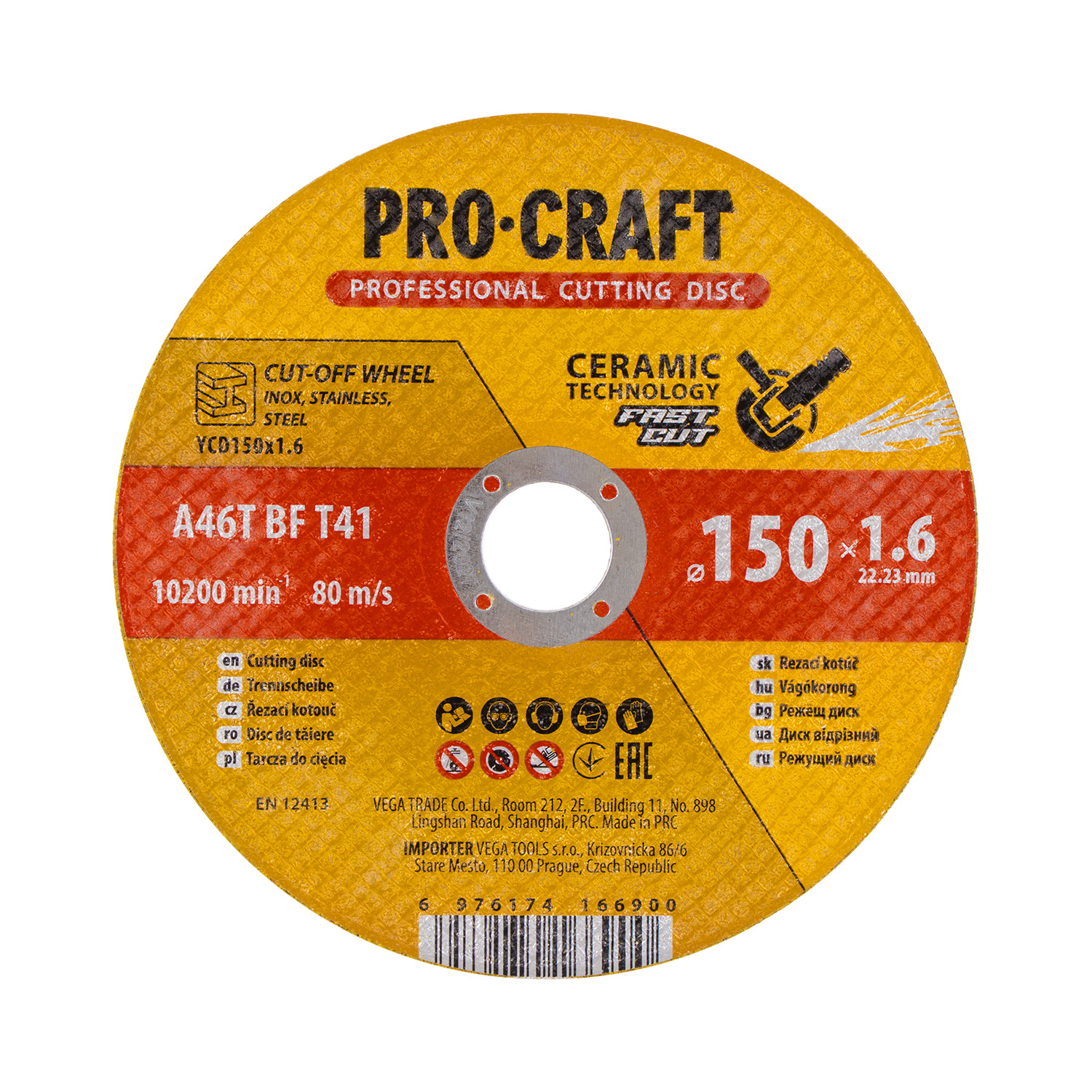 Keramický řezný kotouč Procraft YСD150x1.6