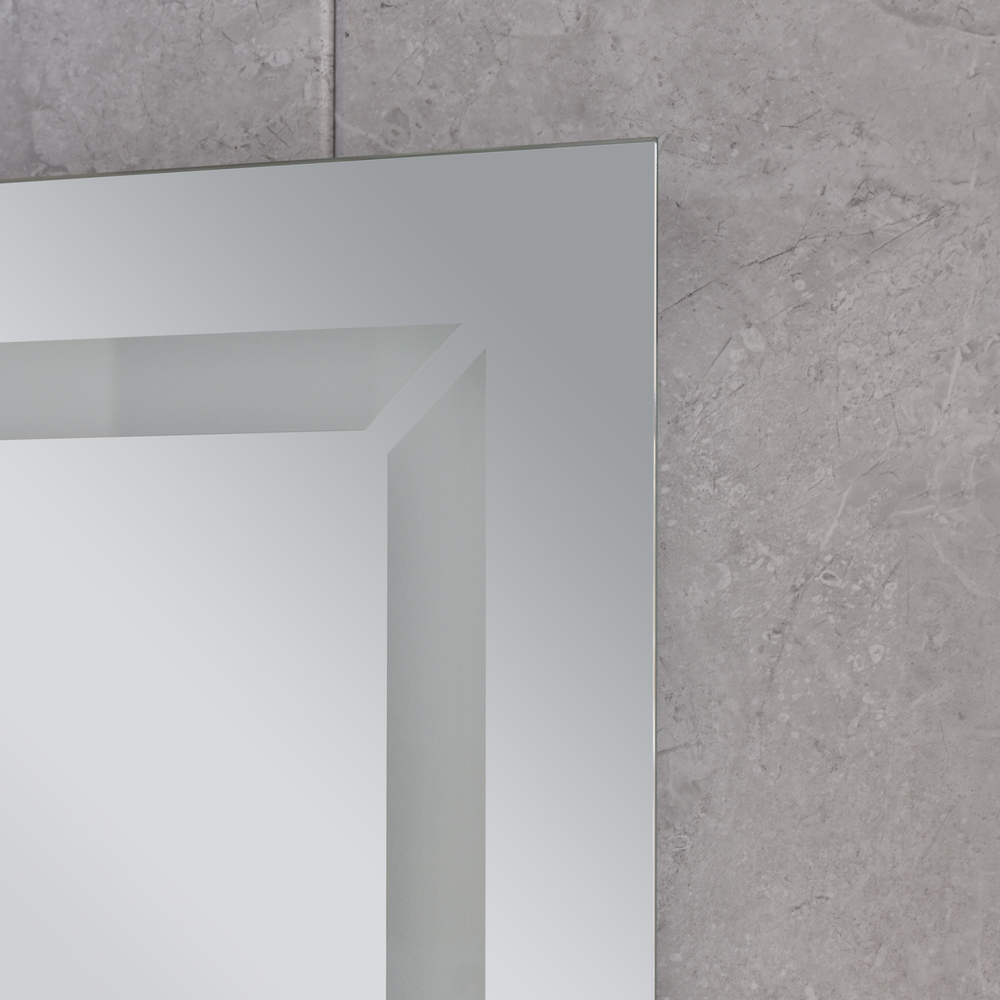 Koupelnové zrcadlo s LED osvětlením, protizamlžovací funkcí a regulací jasu, MR01-80×60 Light