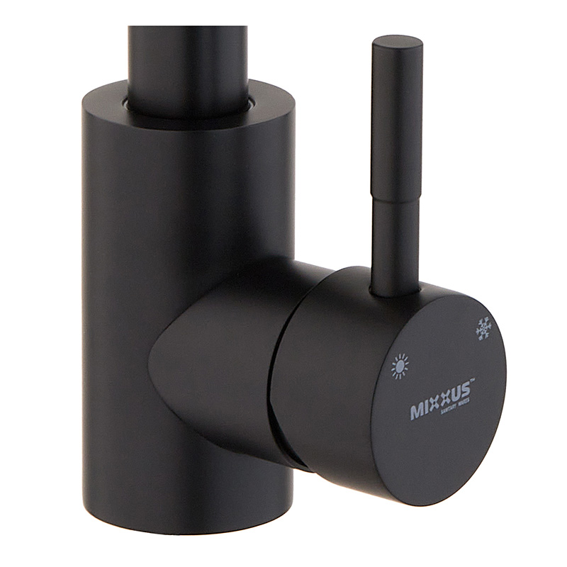Dřezová baterie, SEO-011 BLACK REFL. BLACK, černá