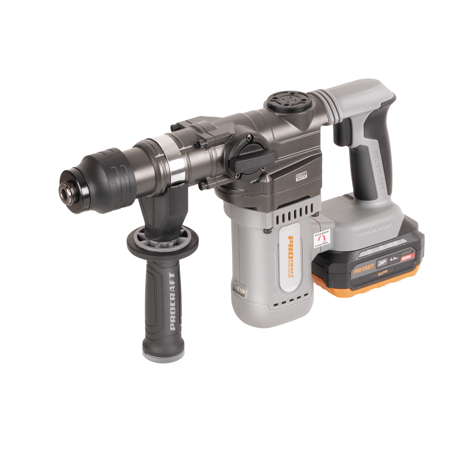 Sada aku vŕtacie kladivo Procraft Industrial HD20A a uhlová brúska Procraft Industrial AG125Bbb | SHD20A/AG125B-BB