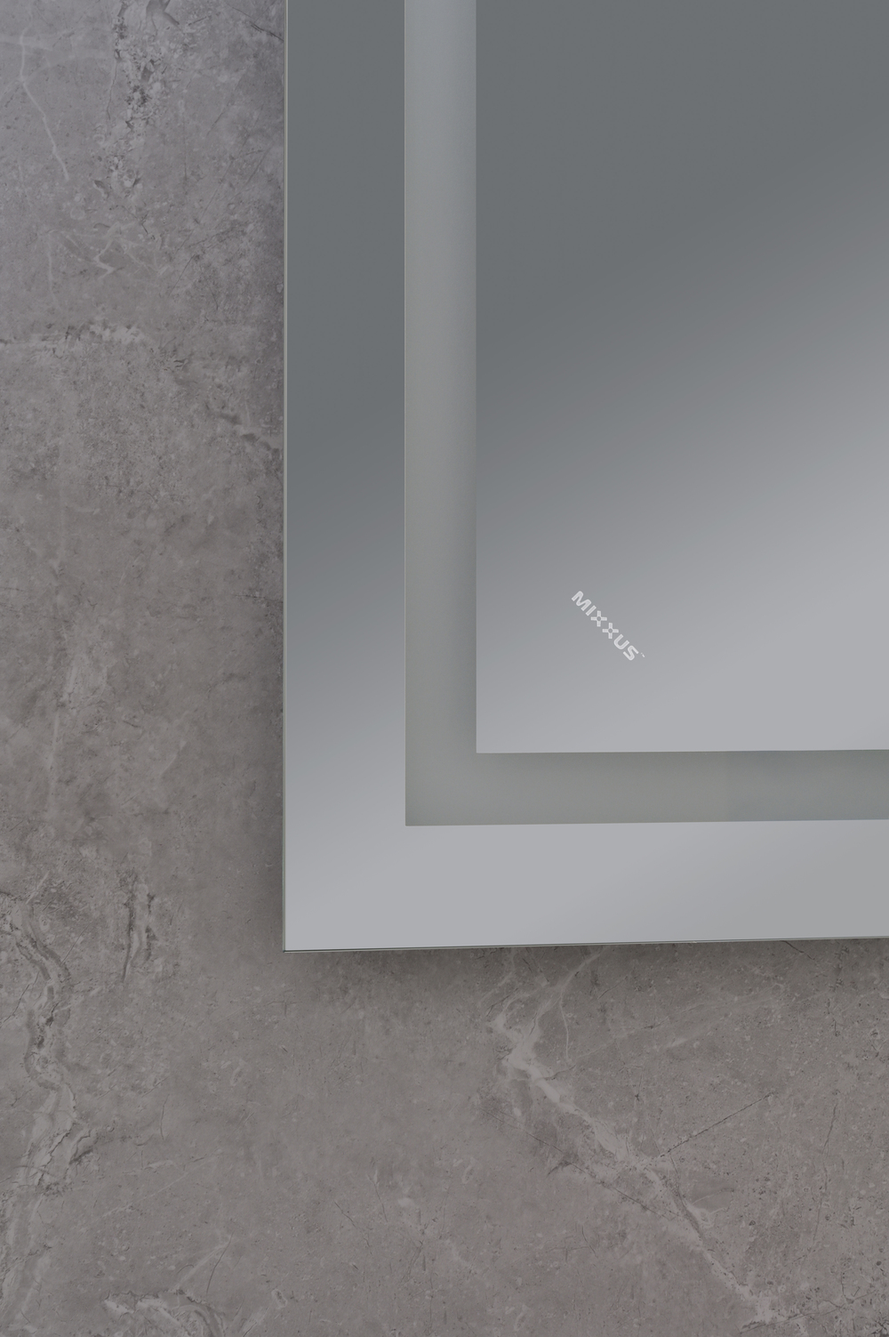 Koupelnové zrcadlo s LED osvětlením, protizamlžovací funkcí a regulací jasu, WARM MR12-80х60-REVERSE