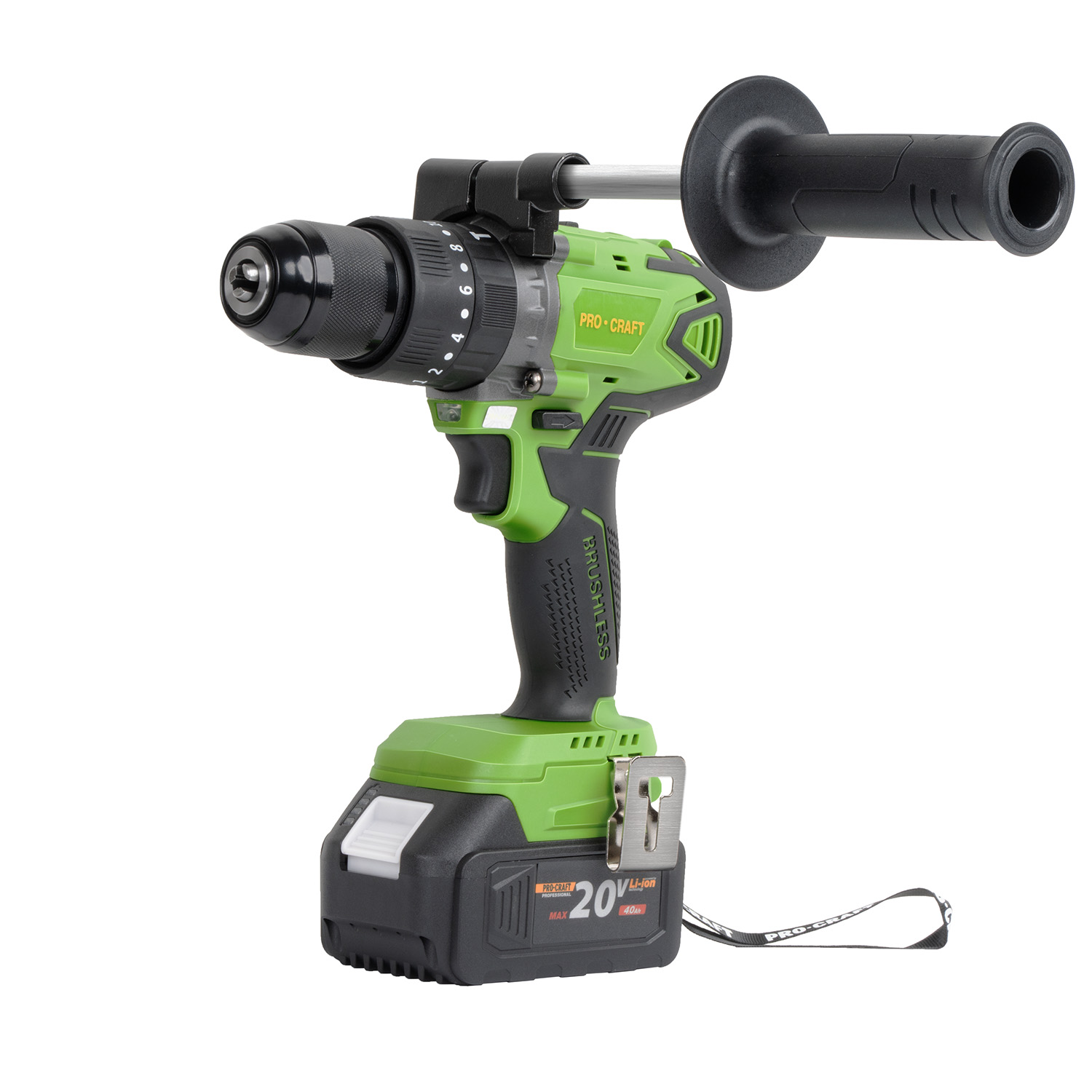 Aku vrtací šroubovák s příklepem Procraft PA18BL 1 baterie