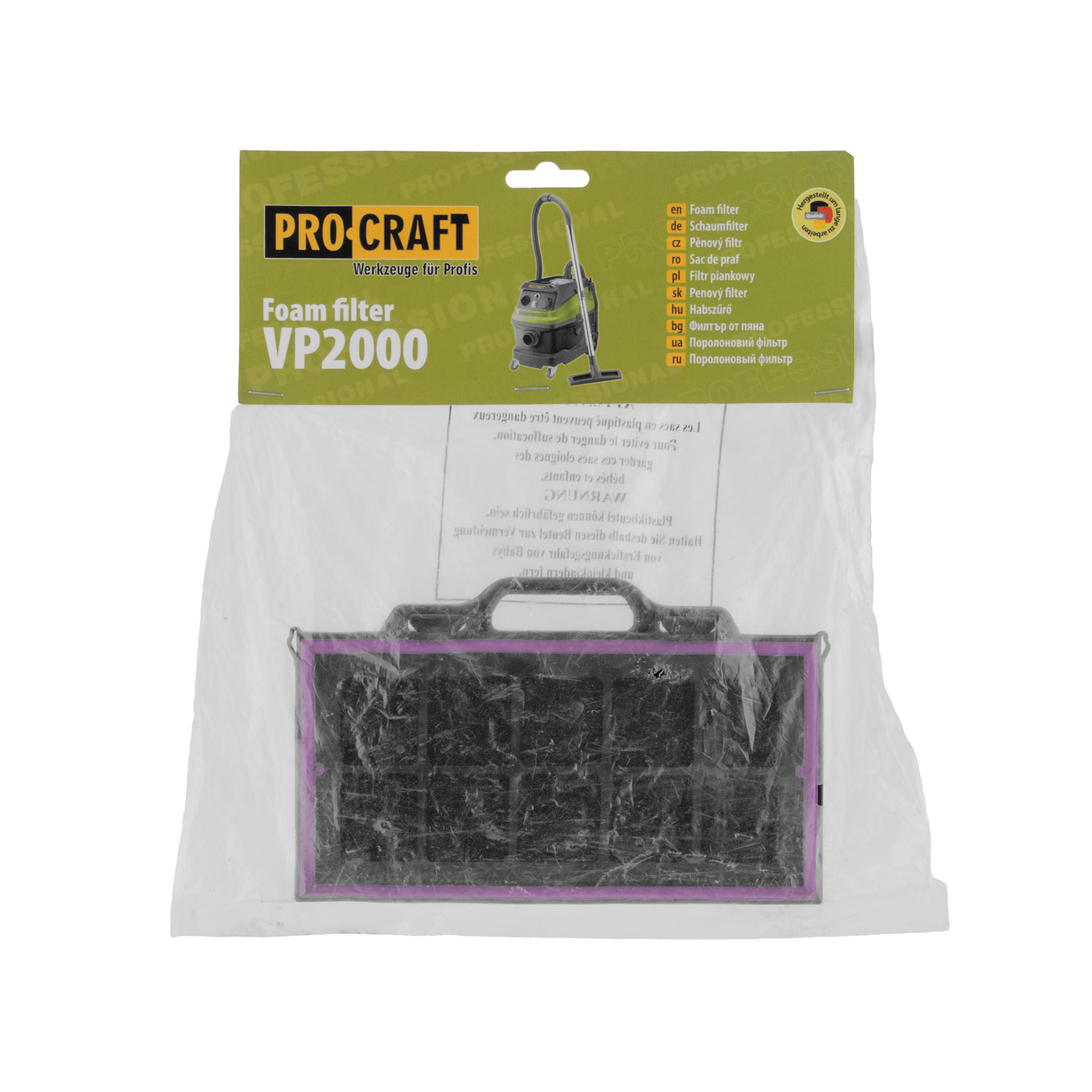 Pěnový filtr pro průmyslový vysavač Procraft VP2000