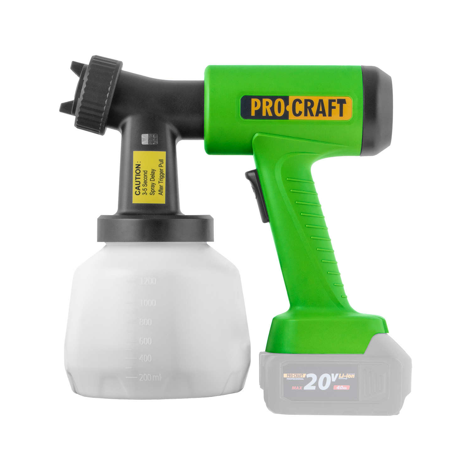Aku stříkací pistole Procraft PSE22bb s funkcí ofukování (bez baterie a nabíječky)