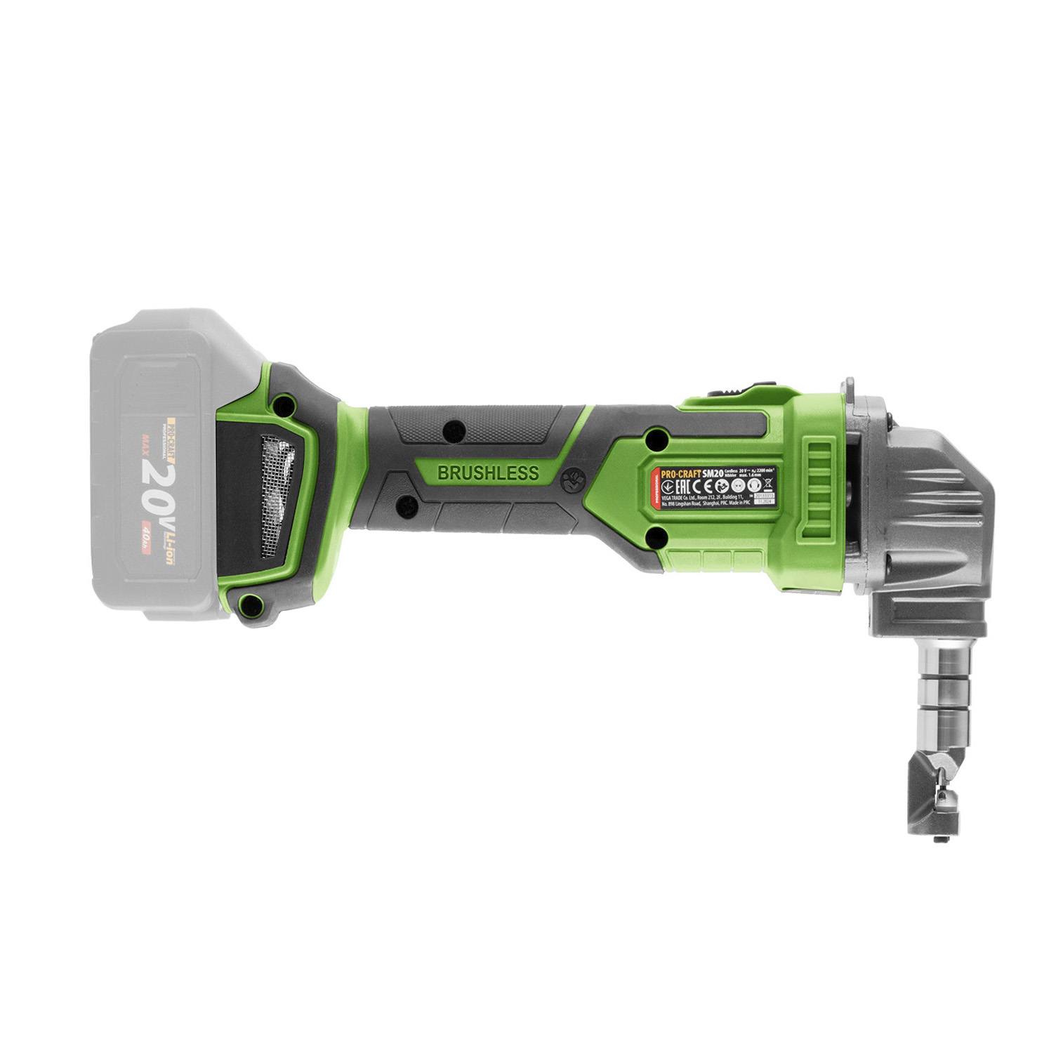Aku nůžky na plech Procraft SM20 (bez baterie a nabíječky)