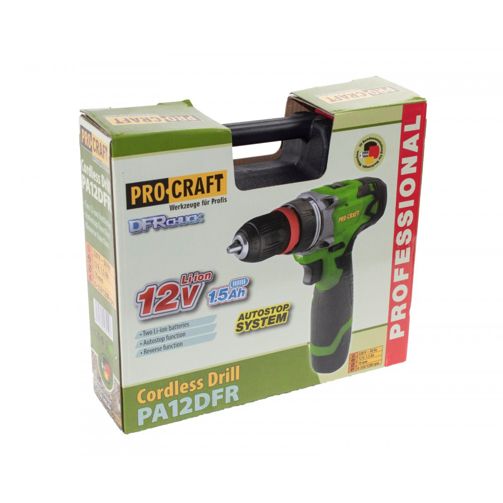 Akumulátorový vŕtací skrutkovač Procraft PA12DFR | PA12DFR