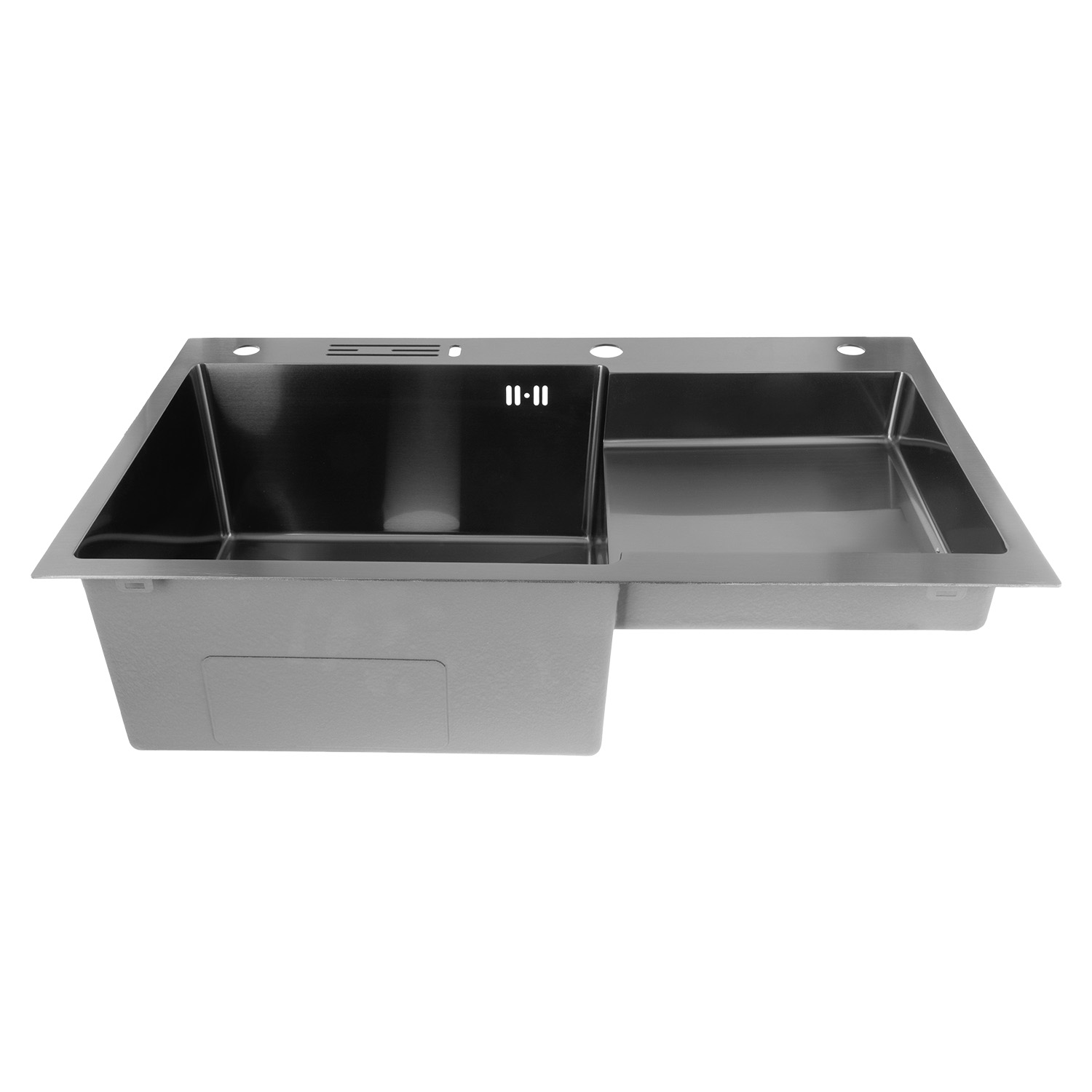 Nerezový dřez MIXXUS MH7849L-HK GRAPHITE se sifonem, grafito