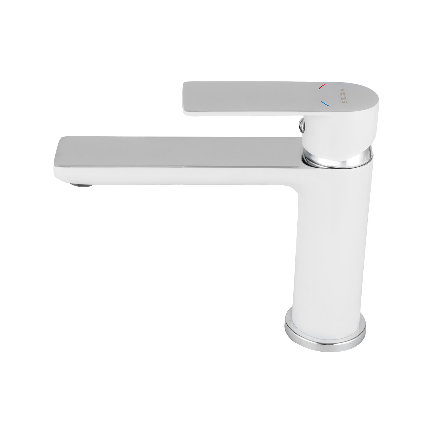 Umyvadlová baterie MIXXUS PREMIUM ALEX 001 LONG (NUT) WHITE-CHROME, bílý-chrom