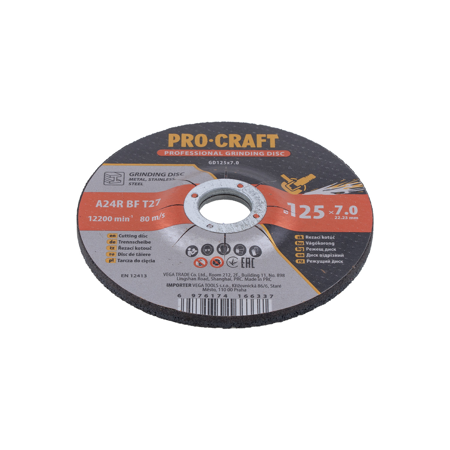 Brusný kotouč Procraft GD125x7.0