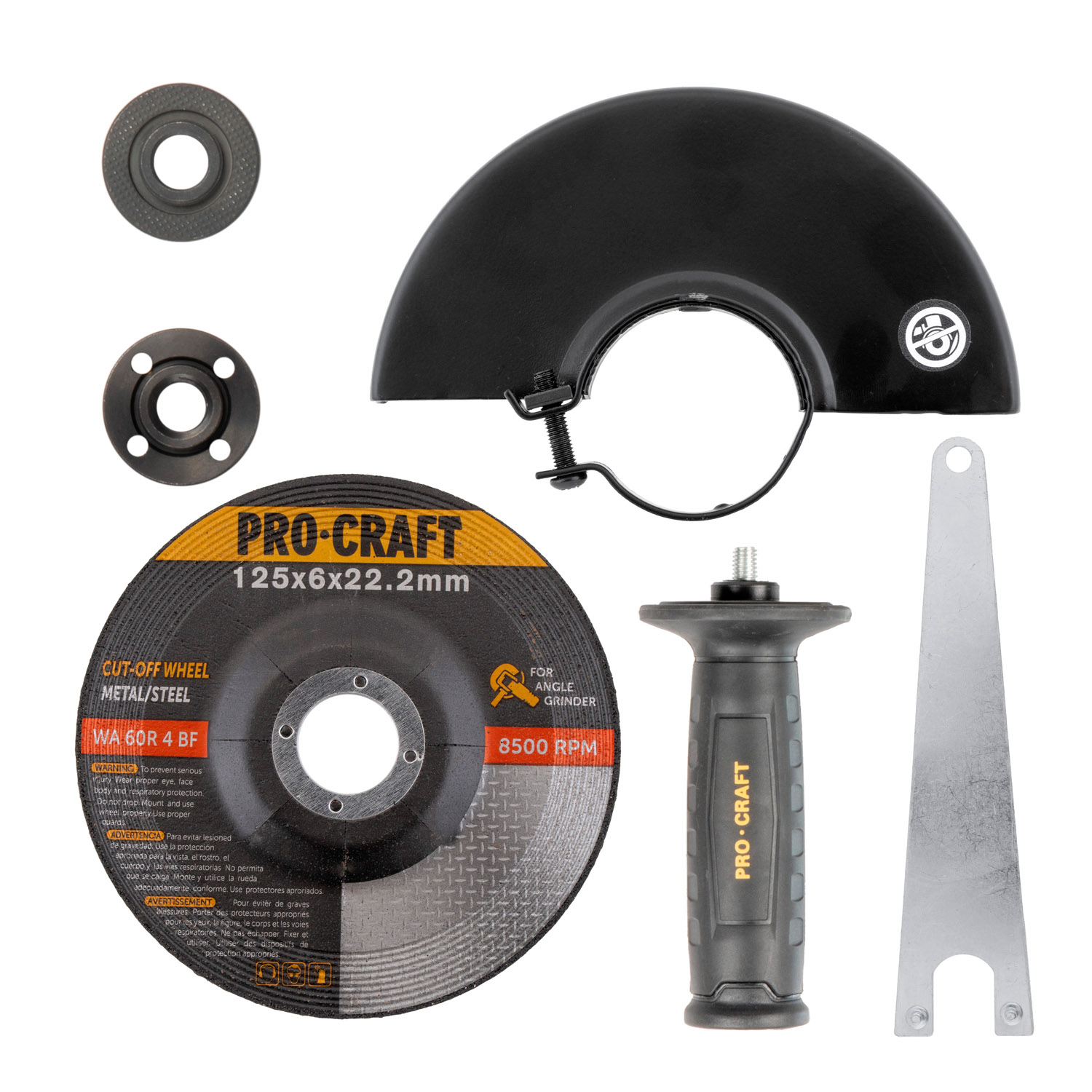 Aku úhlová bruska Procraft PGA22 (bez baterie a nabíječky), 125mm