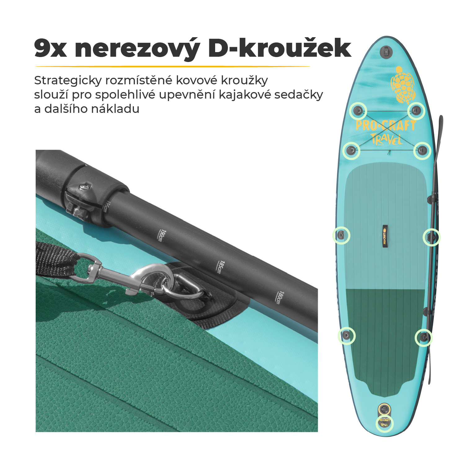 Paddleboard SET Procraft Travel SUP320