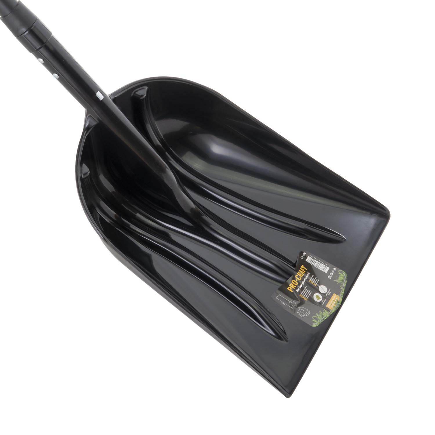 Lopata na sníh a obilí 36,5 cm plastová se sklolaminátovou násadou dlouhá 150cm Procraft GPS-1500