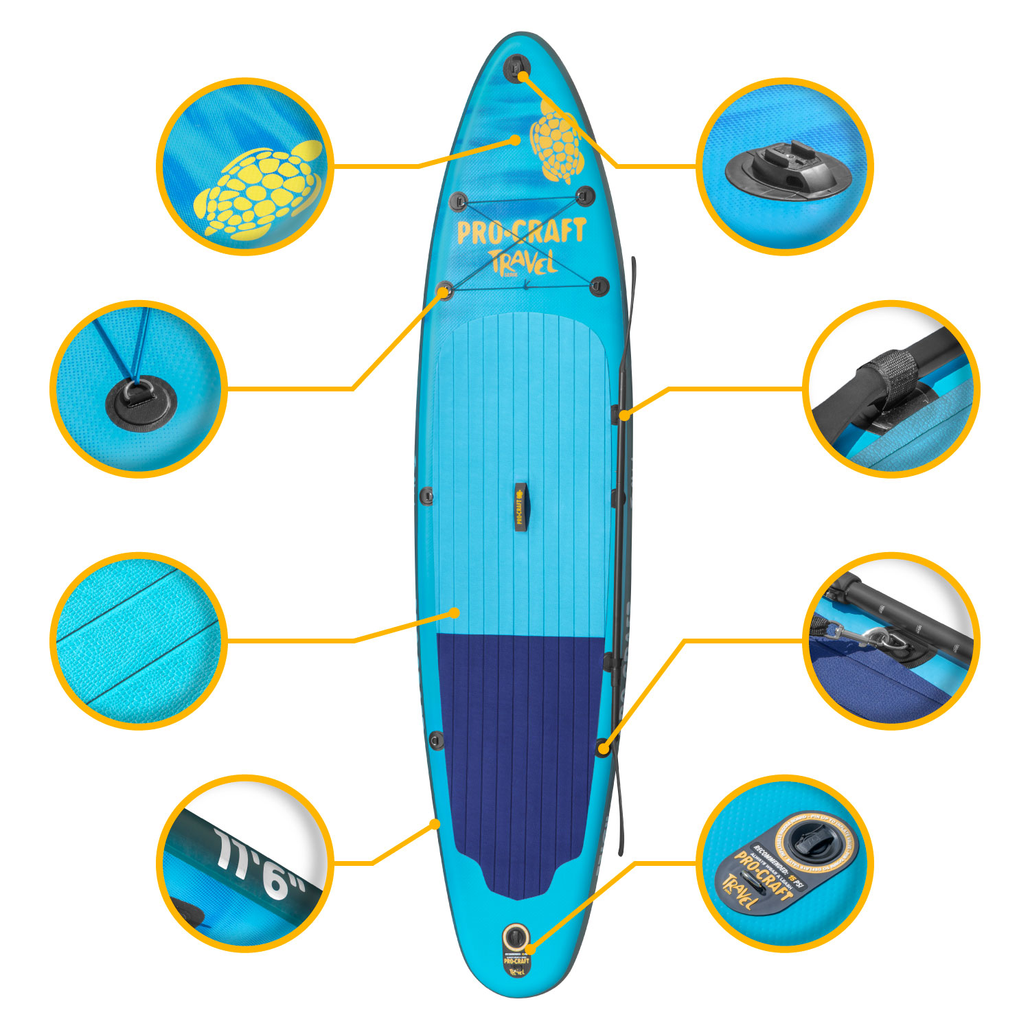 Paddleboard SET Procraft Travel SUP350