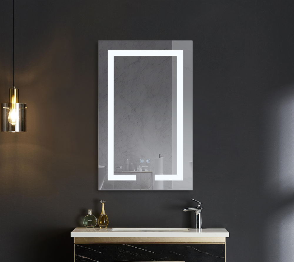 Koupelnové zrcadlo s LED osvětlením, protizamlžovací funkcí a regulací jasu, MR07-50×80 Hard