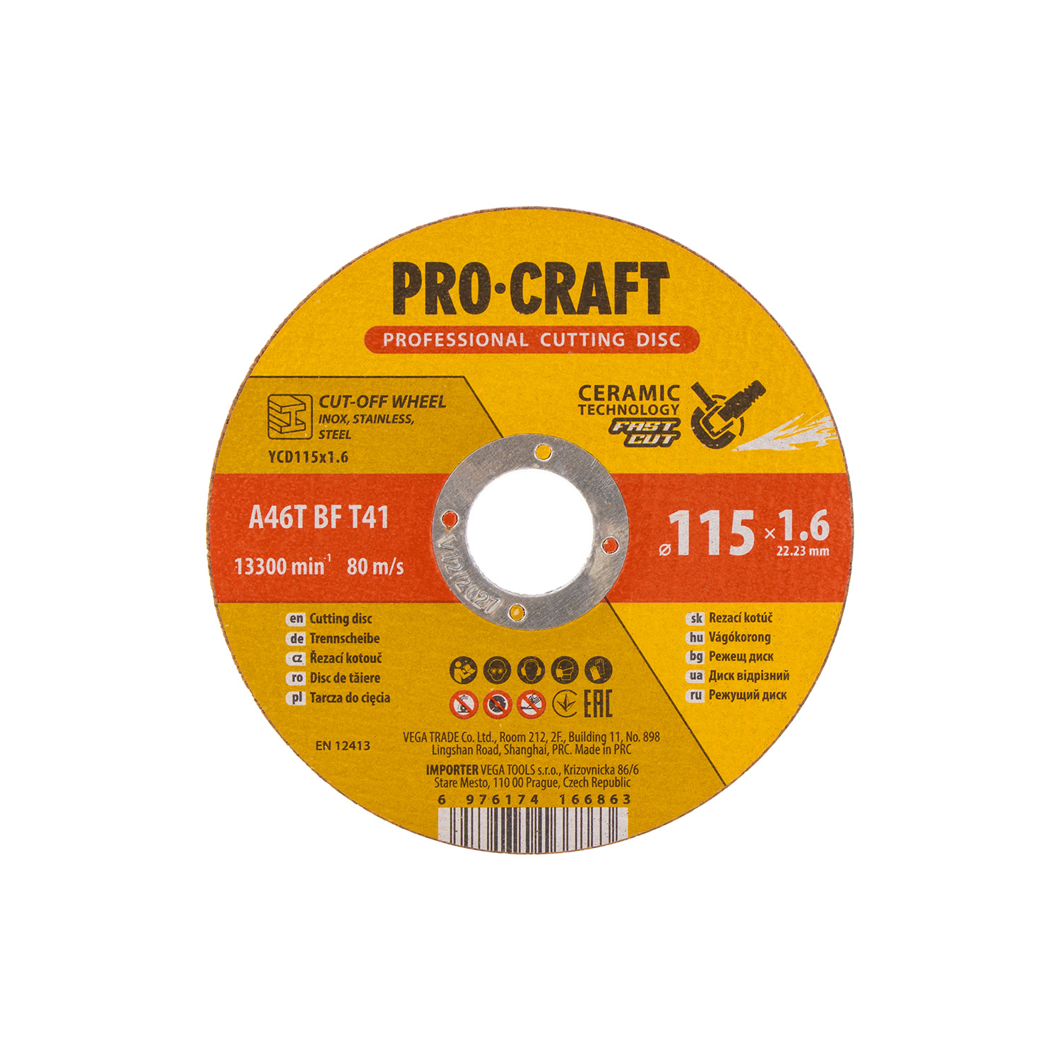 Keramický řezný kotouč Procraft YСD115x1.6