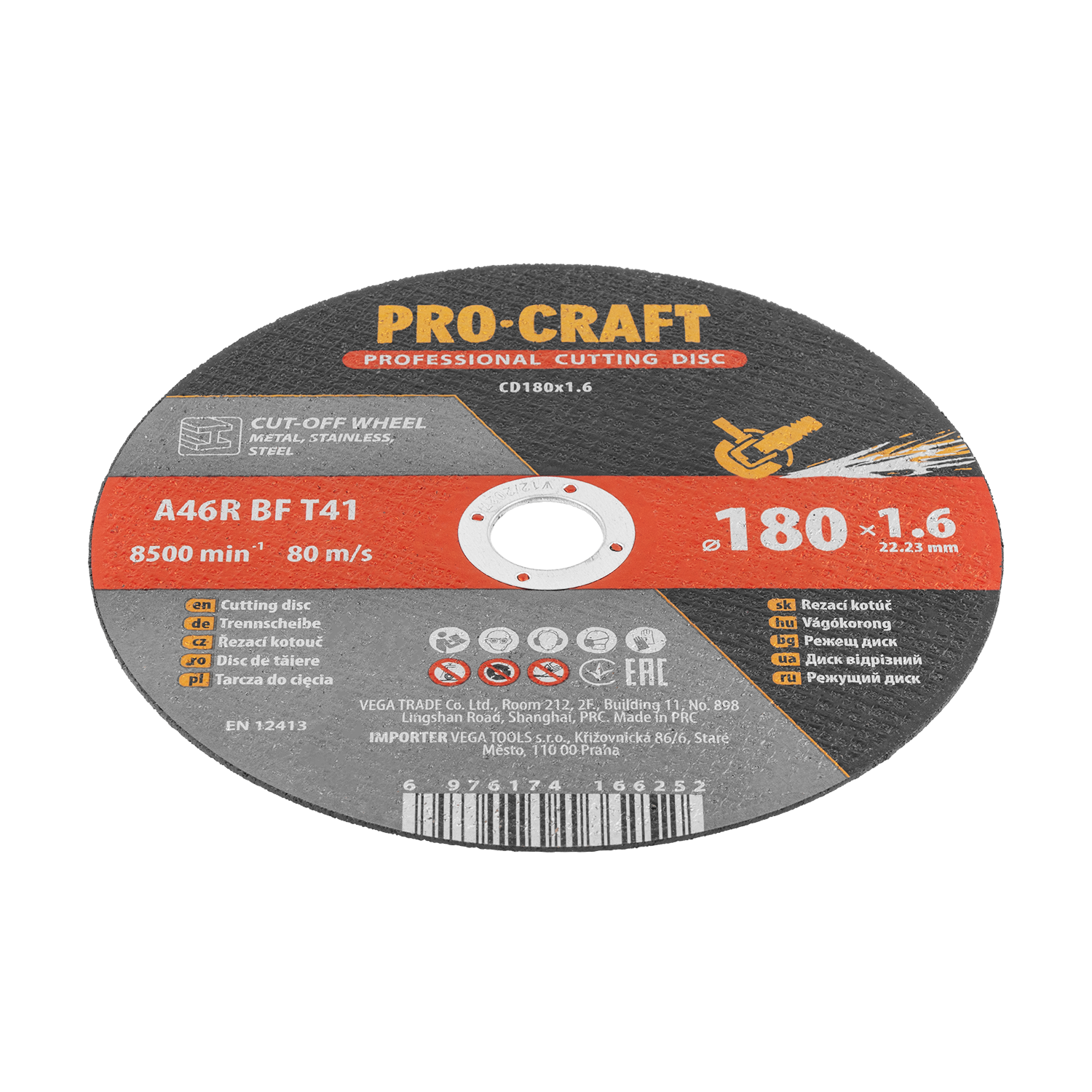Řezný kotouč Procraft CD180x1.6
