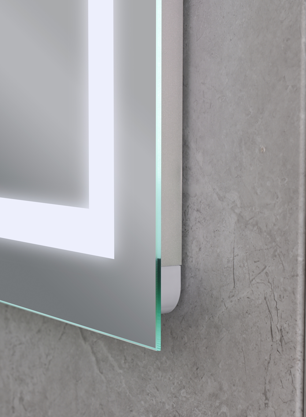 Koupelnové zrcadlo s LED osvětlením, protizamlžovací funkcí a regulací jasu, MR08-80×60-REVERSE Tall