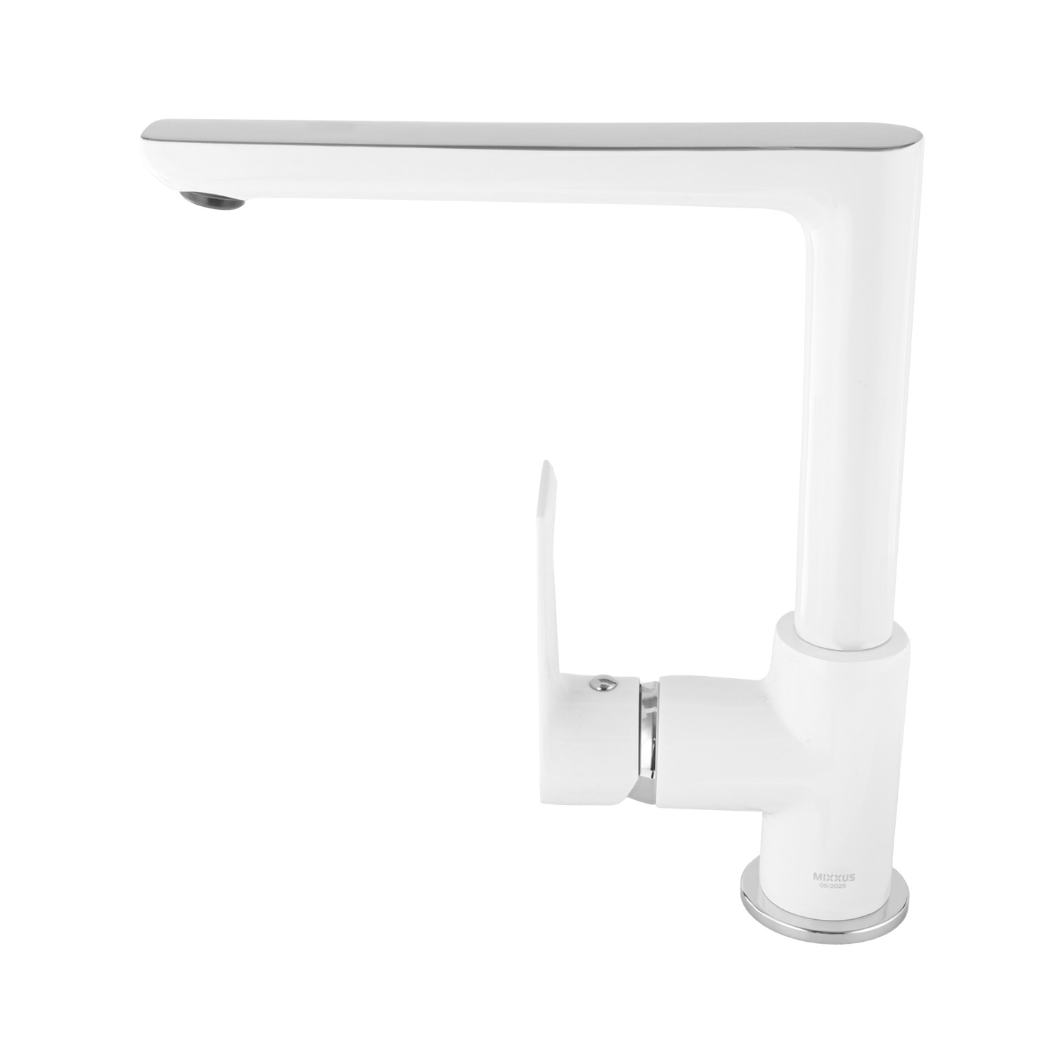 Dřezová baterie MIXXUS PREMIUM ALEX 018 (NUT) WHITE-CHROME, bílý-chrom