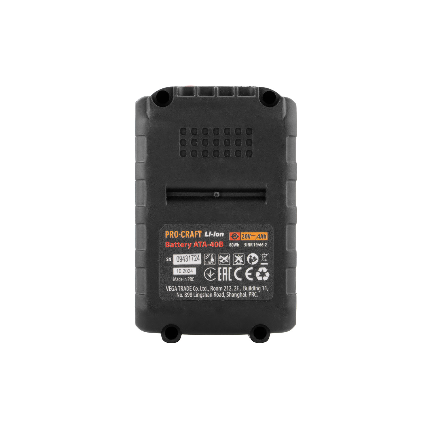 Baterie akumulátorová 20V Li-ion, 4000mAh Procraft 20/4 ATA-40B