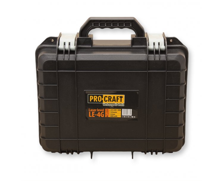 Zelený líniový krížový samonivelačný laser Procraft LE-4G + laserový merač vzdialenosti Procraft PLD | SPLDM120/LE-4G