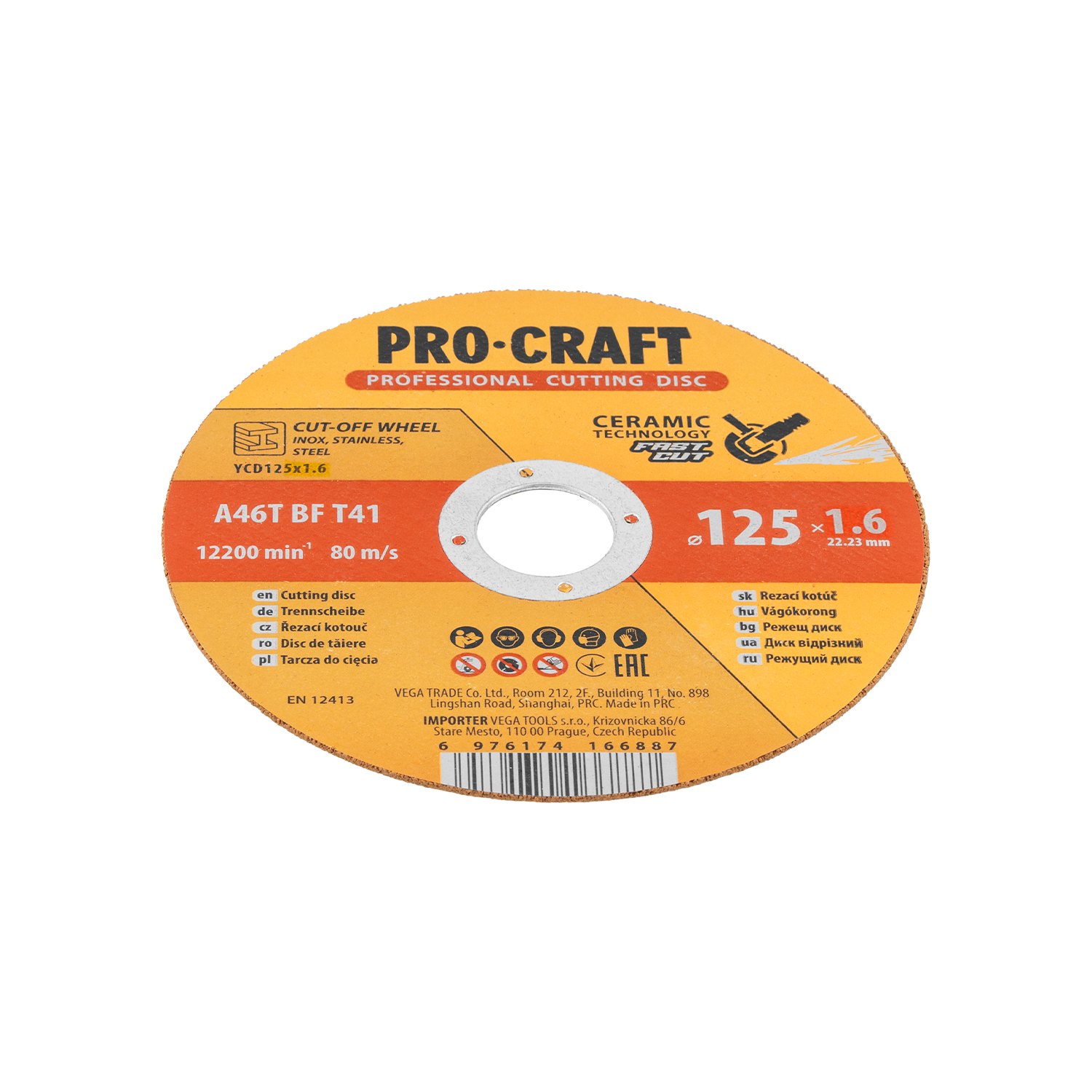 Keramický řezný kotouč Procraft YСD125x1.6