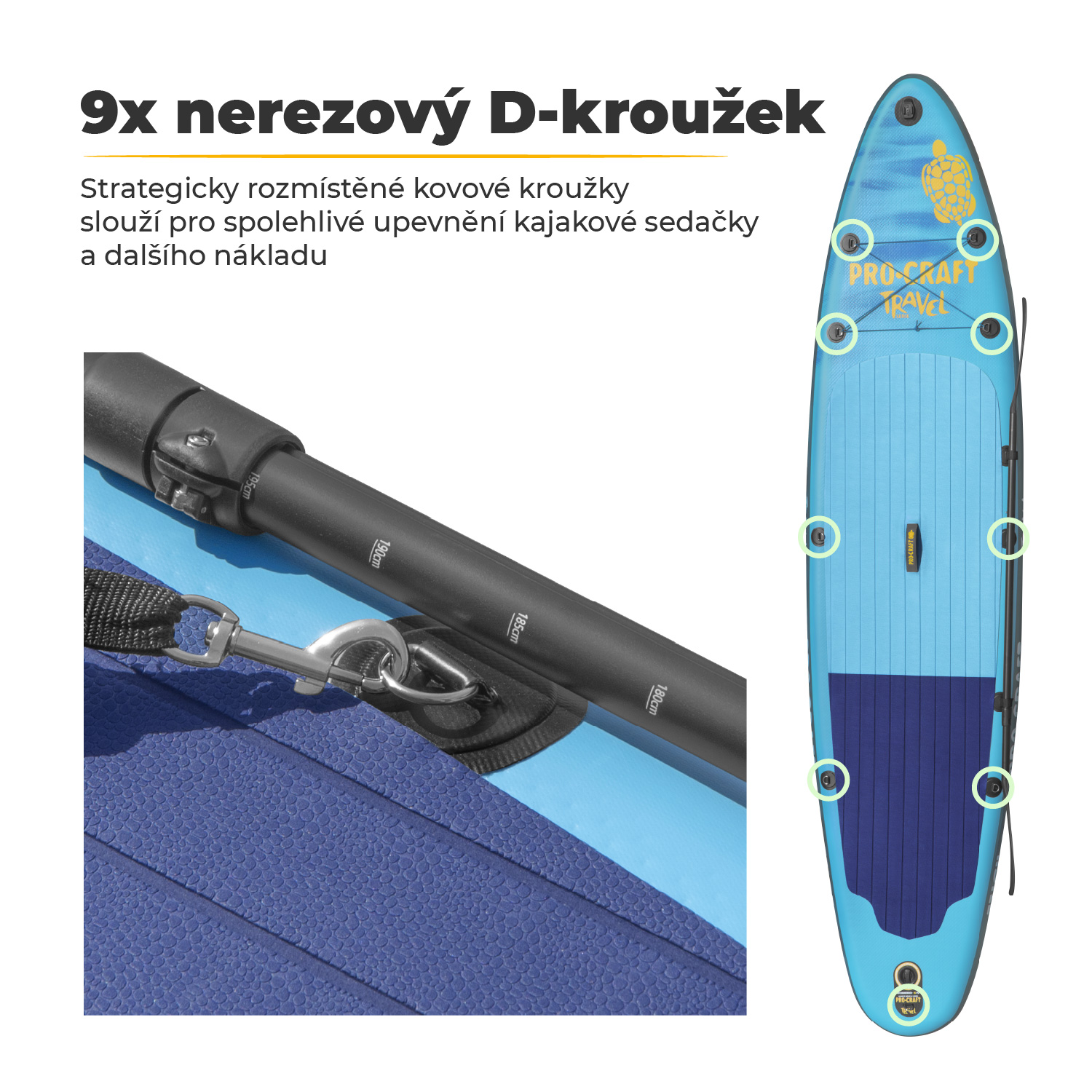 Paddleboard SET Procraft Travel SUP350