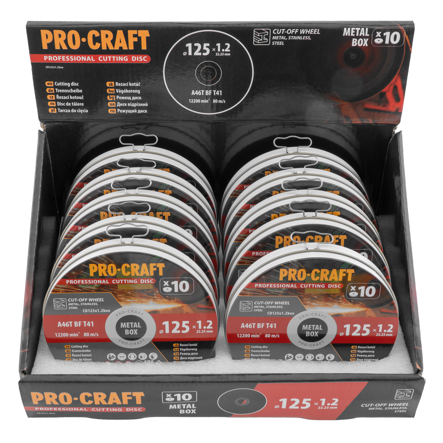Sada řezných kotoučů Procraft CD125x1.2b