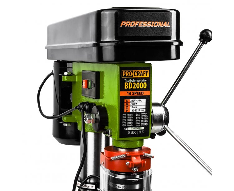 Procraft BD2000 stĺpová vŕtačka | BD2000