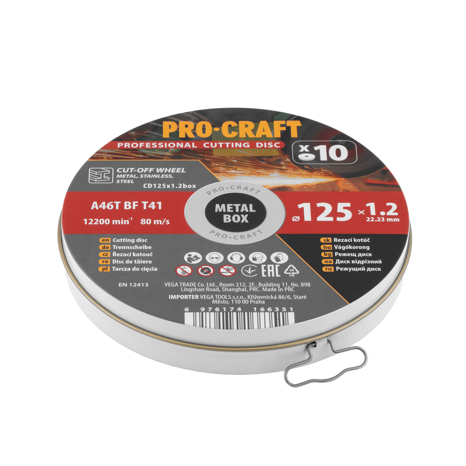 Sada řezných kotoučů Procraft CD125x1.2b