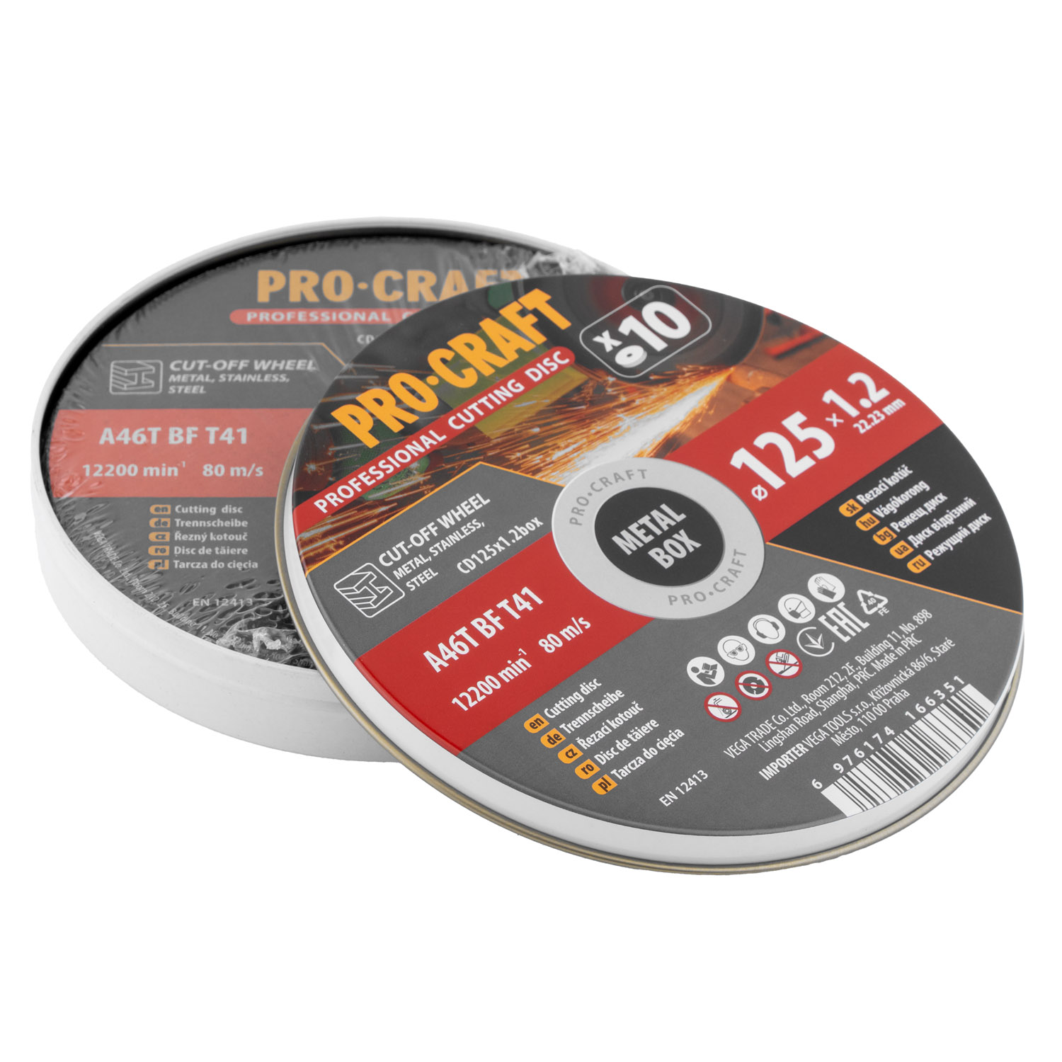 Sada řezných kotoučů Procraft CD125x1.2b