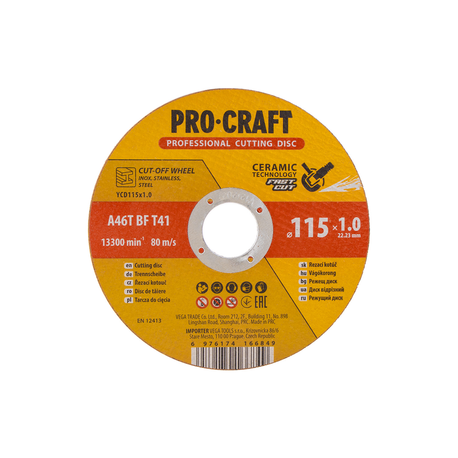 Keramický řezný kotouč Procraft YСD115x1.0