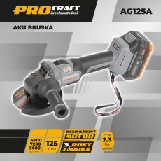 Procraft | Aku úhlová bruska Procraft Industrial AG125A, 125mm | AG125A